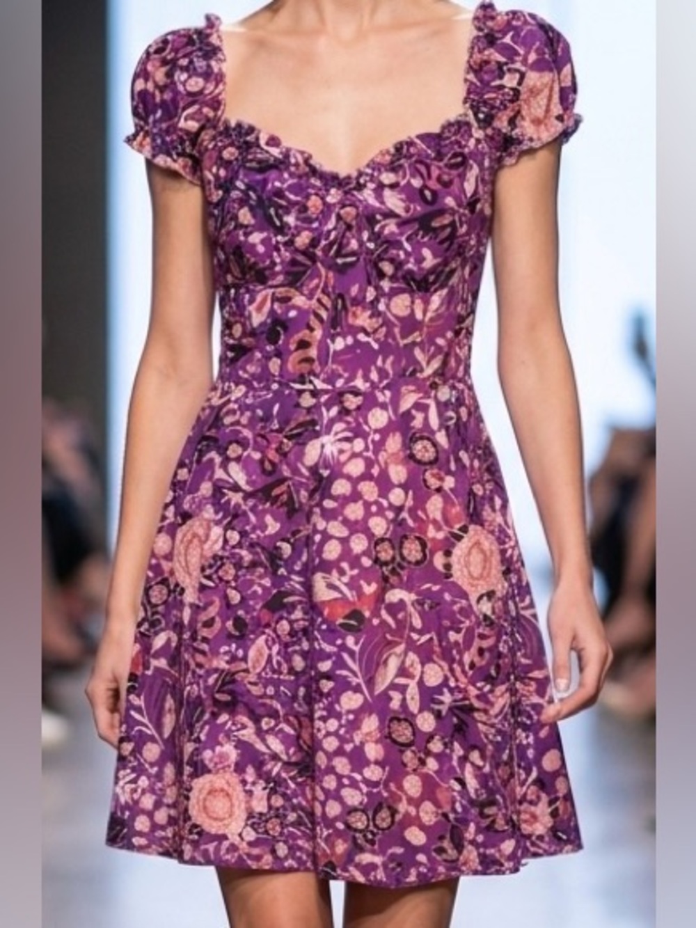 NEW Flirty Floral Mini Dress in Purple and Pink